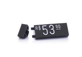 Kit Precificador - Preço para Vitrine (Preto com Branco) - 255 Peças em Plástico ABS Kit Precificador - Preço para Vitrine (Preto com Branco) - 255 Peças em Plástico ABS