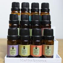 Kit Premium 12 Essências 10ml Difusor Nattuaromas + Suporte