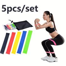 Kit Premium 5 Faixas Elásticas para Yoga, Fisioterapia e Treino! Potencialize Seus Exercícios.
