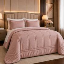 Kit Premium Blair Edredom Super King Grosso Dupla Face Luxo SONHARE Cores:ROSE