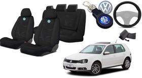 "Kit Premium: Capas de Tecido para Bancos Golf 2000-2006 + Volante e Chaveiro VW" "Kit Premium: Capas de Tecido para Bancos Golf 2000-2006 + Volante e Chaveiro VW"