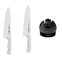 Kit Premium com 2 Facas Chef 10 Polegadas Afiador Profio Profissional Kit Premium com 2 Facas Chef 10 Polegadas Afiador Profio Profissional
