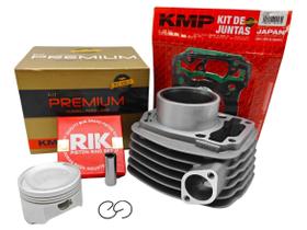 Kit premium com cilindro pistão junta kmp anel rik cg 160