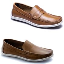 Kit Premium de Mocassins em Couro para Pais Modernos