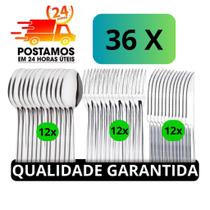 Kit Premium de Talheres em Aço Inox - 36 Peças Kit Premium de Talheres em Aço Inox - 36 Peças
