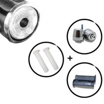 Kit Premium Factor YBR Guidão Manopla Pézinho Roldana Ergonomico leve