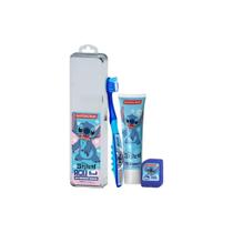Kit Premium Stitch Infantil Escova + Gel Dental + Fio Dental - Dentalclean
