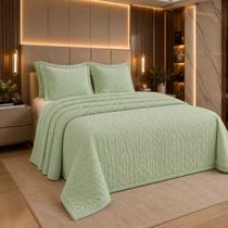 Kit Premium Sublime Edredom King Grosso Dupla Face Luxo COR:VERDE
