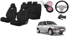 Kit Premium Uno 2000-2012 + Capa Volante + Chaveiro Fiat - Personalizado