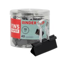 Kit Prendedor Binder Clip Metal Yins Paper Home Office Teletrabalho Organização Mesa Papéis Importantes - Kit Prendedor Binder Clip Metal Yins Paper Home Office Teletrabalho Organização Mesa Papéis Importantes -
