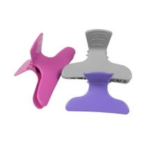 Kit Prendedor Cabelo Plástico Clip Piranha Cabelereiro C/6