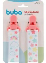 Kit Prendedor De Chupeta Estrelas Rosa - Baby Minas Kit Prendedor De Chupeta Estrelas Rosa - Baby Minas