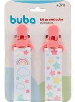 Kit Prendedor De Chupeta Estrelas Rosa - Baby Minas