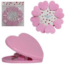 Kit prendedor de embalagem de coração rosa com 8 peças para cozinha - prendedores saco coracao