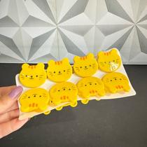 Kit prendedor de embalagens de gatinho amarelo com 8 peças para cozinha embalagem biscoito macarrão conjunto prendedores Kit prendedor de embalagens de gatinho amarelo com 8 peças para cozinha embalagem biscoito macarrão conjunto prendedores