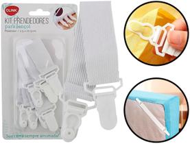 Kit Prendedor De Lençol Organizador Cama Colchão Esticador Elástico Presilhas 4 Und Clink Kit Prendedor De Lençol Organizador Cama Colchão Esticador Elástico Presilhas 4 Und Clink
