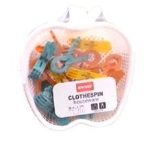 Kit Prendedores de Roupa 16 Pçs c/ Cesto N244648-9 - Quanhe Kit Prendedores de Roupa 16 Pçs c/ Cesto N244648-9 - Quanhe