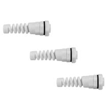 Kit Prensa Cabo Cinza Espiral PG9-E