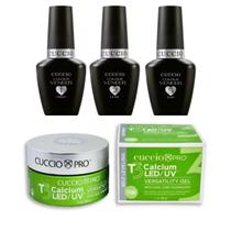Kit Prep+Fuse+Top Coat Venner 13Ml Cuccio+Gel T3 Calcium 28G
