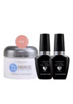 Kit Prep passo 1 + Fuse passo 2 + Gel T3 Fibergel Pink