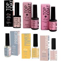 Kit Preparação Finalização Gel Primer Desidrat Top Coat Vòlia