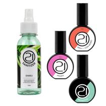 Kit Preparadores nails21 Sanitizer + Primer + Primer Ácido