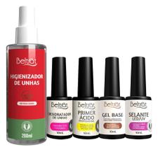 Kit Preparadores Unha Beltrat Gel Base Selante Prep Desidrat