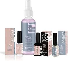 Kit Preparadores Volia Prep + Desidrat + Primer + Top Coat