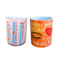 Kit Presente 2 Canecas Acessibilidade em Braile alto relevo Frase e Aprendendo o alfabeto Kit Presente 2 Canecas Acessibilidade em Braile alto relevo Frase e Aprendendo o alfabeto
