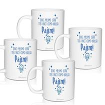 Kit Presente 4 Canecas Lembrancinha Personalizadas Pajem. Kit Presente 4 Canecas Lembrancinha Personalizadas Pajem.