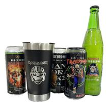 Kit Presente 4 Cervejas Iron Maiden + Copo Térmico 500ml