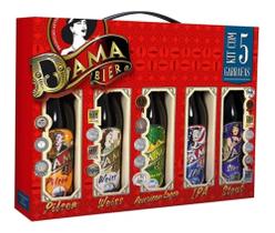 Kit Presente 5 Cerveja Artesanal Dama Bier Long Necks 355m