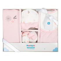 Kit presente 5 pecas 00-06 meses feminino pimpolho rosa Kit presente 5 pecas 00-06 meses feminino pimpolho rosa