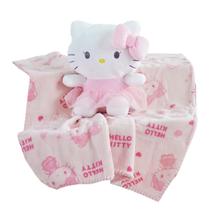 Kit Presente Baby Manta com Bichinho de Pelúcia Hello Kitty Rosa Claro BENE CASA Kit Presente Baby Manta com Bichinho de Pelúcia Hello Kitty Rosa Claro BENE CASA
