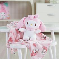 Kit Presente Baby Manta com Bichinho de Pelúcia My Melody Rosa BENE CASA