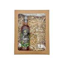 Kit Presente Cachaça Indiazinha 250ml + 2 Copos Shot