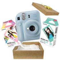 Kit Presente Câmera Instax Mini 12 Com Filme 10 Macaron + Filme 10 Sky blue Azul