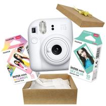 Kit Presente Câmera Instax Mini 12 Com Filme 10 Macaron + Filme 10 Sky blue Branca