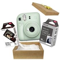 Kit Presente Câmera Instax Mini 12 Com Filme Preto Branco + Filme Preto Verde