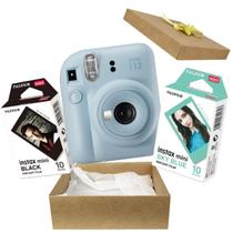 Kit Presente Câmera Instax Mini 12 Com Filme Preto + Filme Sky blue