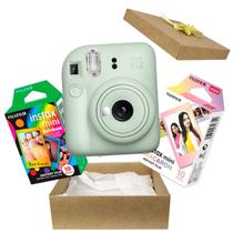 Kit Presente Câmera Instax Mini 12 Com Filme Rainbow + Filme Macaron Verde Kit Presente Câmera Instax Mini 12 Com Filme Rainbow + Filme Macaron Verde