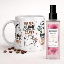 Kit Presente Caneca Flork 325ml + Spray Rosa Absoluta 200ml