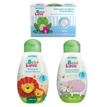 Kit Presente Chá de Bebê Bebê Love Shampoo, Condicionador e Sabonete Suave Neutro Hipoalergênico Kit Presente Chá de Bebê Bebê Love Shampoo, Condicionador e Sabonete Suave Neutro Hipoalergênico