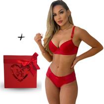 Kit Presente Conjunto Luxo Sensual e Caixa de Presente Love