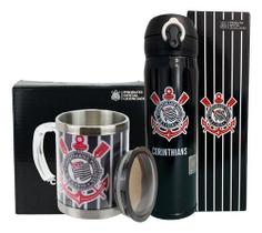 Kit Presente Corinthians Garrafa Térmica e Caneca Térmica