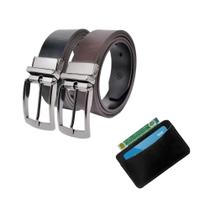 Kit Presente de Natal Barato Cinto Masculino e Porta Cartão