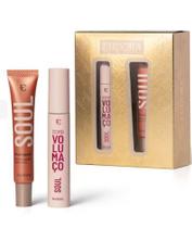 Kit Presente de Natal Eudora Soul Máscara De Cílios Volumaço 10g Blush Líquido Pêssego Saudável 15ml