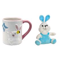 Kit Presente De Páscoa Caneca Garden + Coelho Pelúcia 15cm Kit Presente De Páscoa Caneca Garden + Coelho Pelúcia 15cm