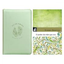 Kit presente dia das mães - bíblia c zíper courosoft verde + livro o poder da mãe que ora