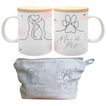 Kit Presente Dia das Mães de Pet Caneca C/Tampa + Nécessaire Kit Presente Dia das Mães de Pet Caneca C/Tampa + Nécessaire